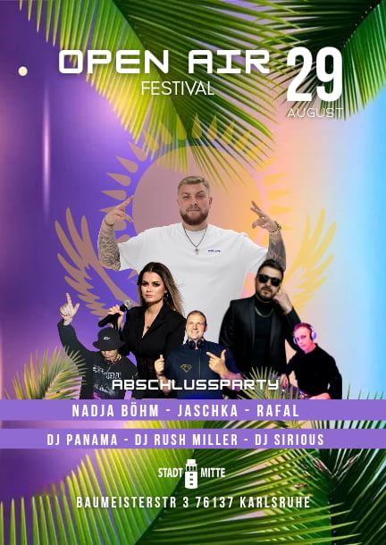 Open Air Festival в Карлсруэ. Заключительная вечеринка