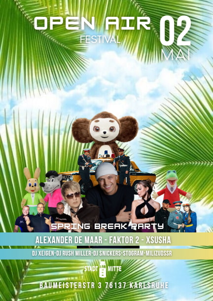 Open Air Festival в Карлсруэ. Spring Break Party